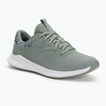 Under Armour Charged Aurora 2+ силикатно зелено/бяло/метален силик дамски обувки за тренировка