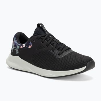 Under Armour Charged Aurora 2+ дамски обувки за тренировка черно/хидрозелено/металическо топло сребро