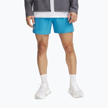 Мъжки къси панталони за бягане Under Armour Launch 5" ether blue / downpour grey / reflective