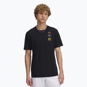 Мъжка тениска Under Armour 60/40S Evol Logo черна/бяла/златна