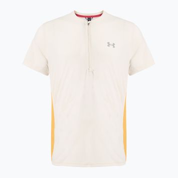 Мъжка тениска за бягане Under Armour Trail Run Zip stone/noble gold/reflective