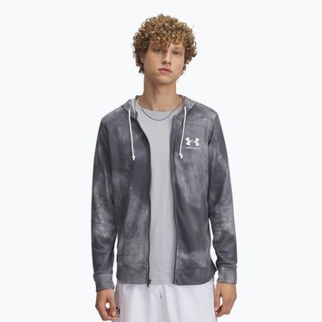 Мъжки суитшърт Under Armour Rival Terry Printed FZ castlerock/onyx white