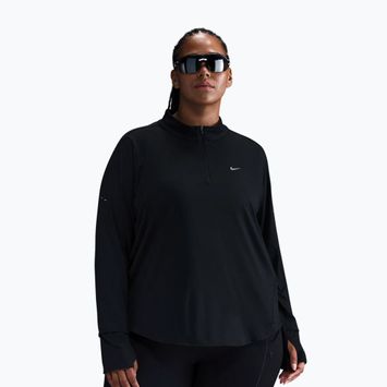 Дамска блуза с дълъг ръкав за бягане Nike Swift Dri-FIT UV 1/4-Zip Plus Size black