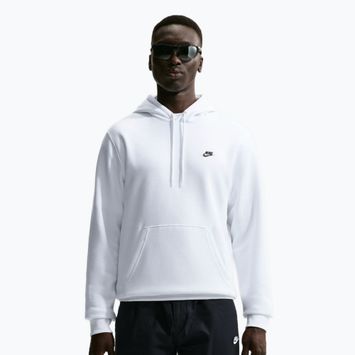Мъжки суитшърт Nike Club Pullover Hoodie white/white/black