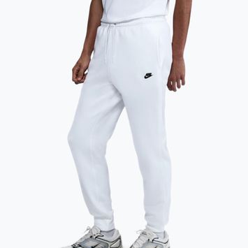 Мъжки панталони за бягане Nike Club Jogger white/white/black