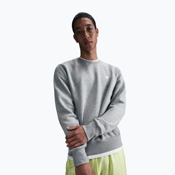 Мъжки суитшърт Nike Club Fleece Crew dark grey heather/white