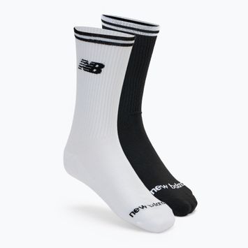 Чорапи New Balance Running Stripe Midcalf 2 чифта black/white