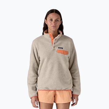 Дамски трекинг суитшърт Patagonia LW Synch Snap-T P/O oatmeal heather w/heirloom peach