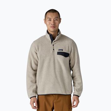 Мъжки потник Patagonia LW Synch Snap-T P/O oatmeal heather w/smolder blue trekking sweatshirt