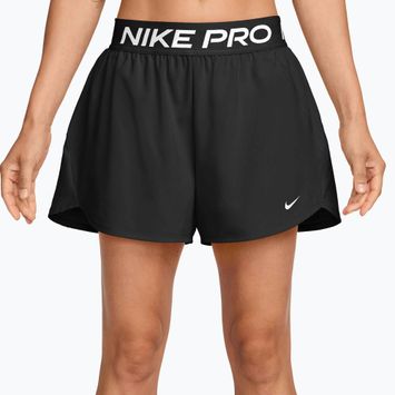 Дамски шорти за тренировки Nike Pro Dri-Fit Mid-Rise Brief-Lined 3“ black/white