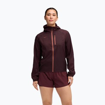 Дамско яке за бягане HOKA Skyflow black cherry
