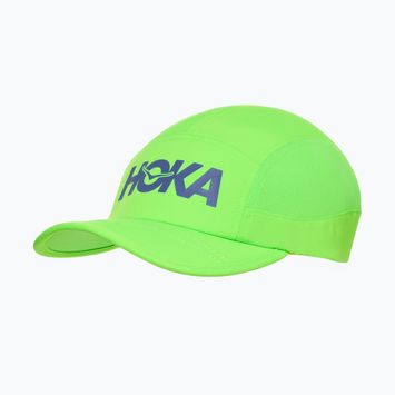 Шапка с козирка HOKA Run neon green