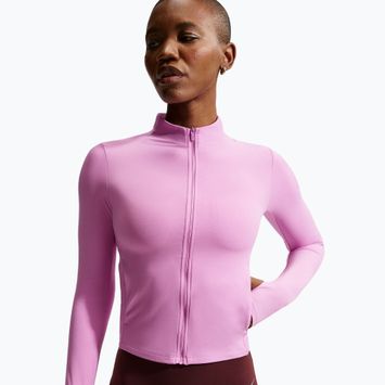 Дамски суитшърт за тренировка Nike Zenvy Dri-Fit Full Zip light magenta/white