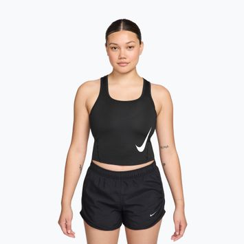 Дамска тениска за бягане Nike Swoosh Run Dri-Fit black/white