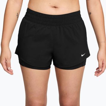 Дамски шорти за бягане Nike One Dri-FIT 2IN1 black/white