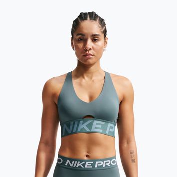 Спортен сутиен Nike Pro Sculpt Medium Support mineral slate/denim turquoise/white