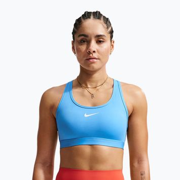 Спортен сутиен Nike Swoosh Medium Support university blue/white