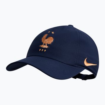 Детска шапка с козирка Nike Club France Poly blackened blue