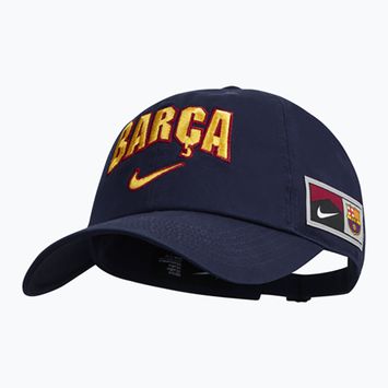 Детска шапка с козирка Nike FC Barcelona Club Cotton blackened blue