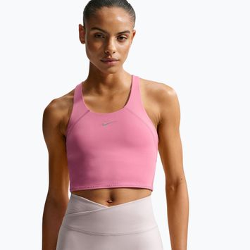 Дамска тениска за бягане Nike Tempo Medium Support Cropped Sports Bra peony