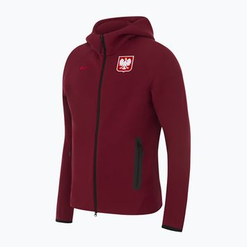 Мъжки футболен суитшърт Nike Tech Fleece Poland Full Zip Hoodie team red