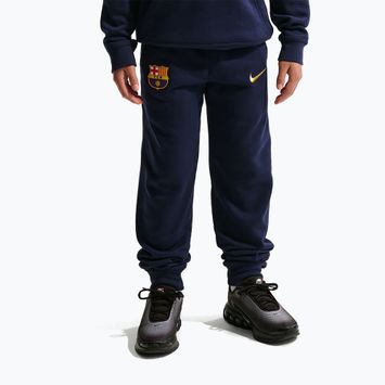 Детски панталони Nike FC Barcelona Club Jogger blackened blue/mineral yellow