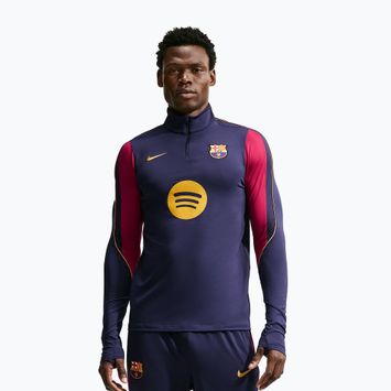 Мъжки футболен суитшърт Nike FC Barcelona Strike Soccer Drill Top blackened blue/mineral yellow