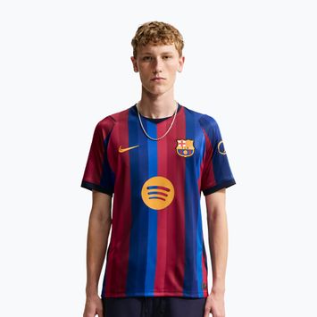 Мъжка футболна фланелка Nike FC Barcelona Dri-Fit Stadium Home deep garnet/blue void/mineral yellow