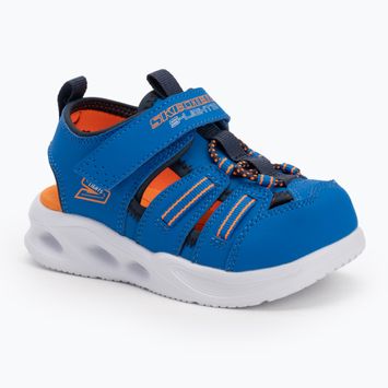 Детски сандали SKECHERS S-Lights Sola Glow blue/lime