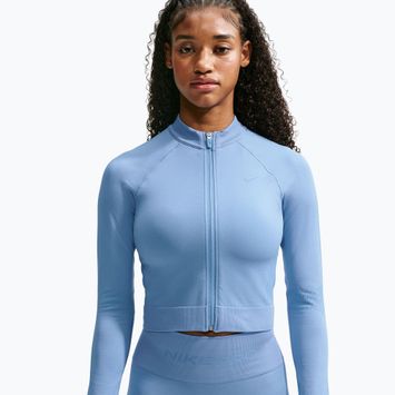 Дамски суитшърт за тренировка Nike Pro Seamless work blue