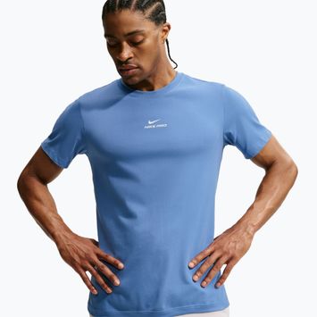 Мъжка тренировъчна тениска Nike Pro indigo storm/white