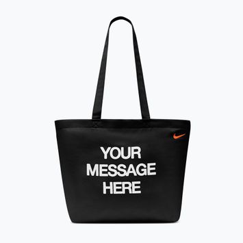 Чанта Nike Heritage "Your Message Here" Tote 22 l black/white/safety orange