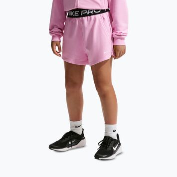 Детски къси панталони/шорти Nike Pro Fleece pink rise/pink rise/black/white