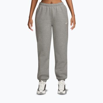 Дамски панталони Nike Studio Fleece dark grey heather/sail
