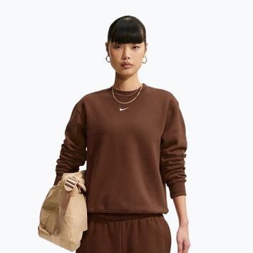Дамски суитшърт Nike Studio Fleece cacao wow/sail