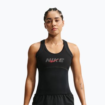 Дамска тренировъчна тениска Nike One black/black/university red/white