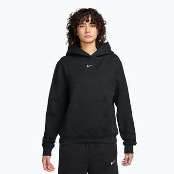 Дамски суитшърт Nike Studio Fleece total black/sail