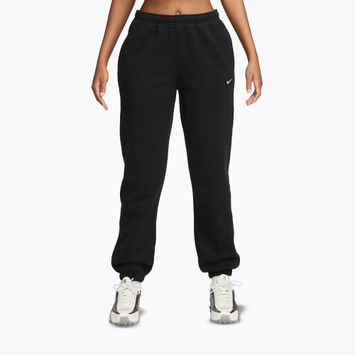 Дамски панталони Nike Studio Fleece total black/sail
