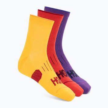 Чорапи HOKA Quarter Run Sock 3-Pack egg yolk/cerise/virtual violet