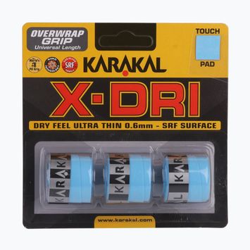 Обвивка за ракета за скуош Karakal X-Dri Grip 3 бр. синя.