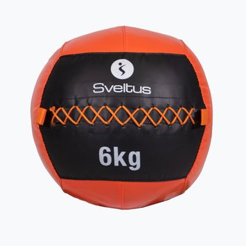 Медицинска топка Sveltus Wall Ball 6 kg black/red