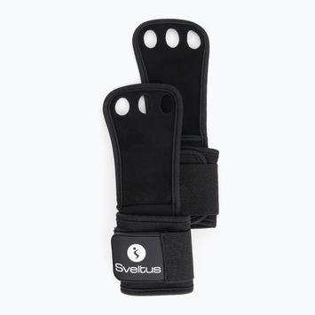Sveltus Premium Hole Hand Grip Gymnastic Skins за тренировки за сила и кросфит черен 5656