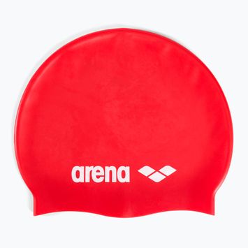 Arena Classic Силиконова червена/бяла шапка за плуване