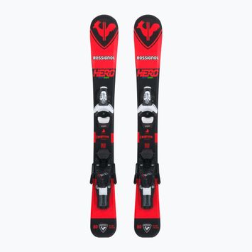 Детски ски за спускане Rossignol Hero Pro + Team 4 GW Black Bulk red