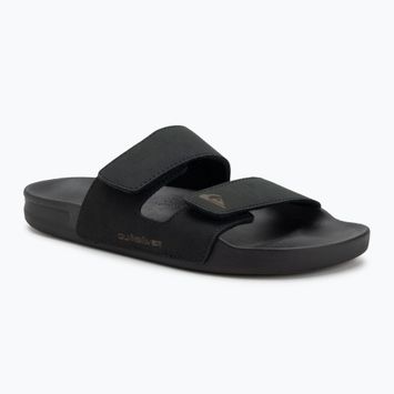 Quiksilver Мъжки джапанки Rivi Leather Double Adjust black 1