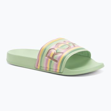 Дамски джапанки ROXY Slippy II green stripe