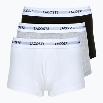 Мъжки боксерки Lacoste 5H5150 3 чифта черен/бял/сребърен порцелан