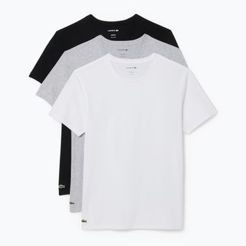 Мъжка тениска Lacoste TH9010 3-pack white/silver chine/black