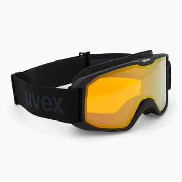 Предпазни ски очила UVEX Elemnt FM black matt/mirror green clear lasergold lite