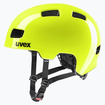 Детска велосипедна каска UVEX HLMT 4 неоново жълто